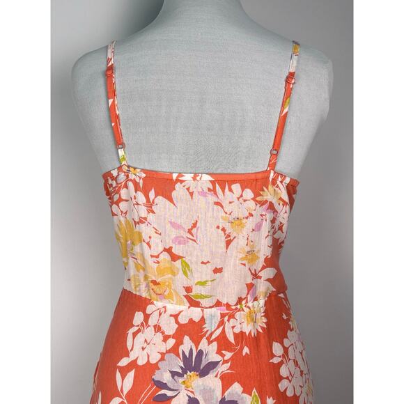 Lauren Conrad Orange Floral Mini Sundress Size 4 - Picture 6 of 10